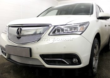 3 849 р. Нижняя решетка радиатора Allest Acura MDX YD3 дорестайлинг (2013-2016) (Хром)  с доставкой в г. Нижний Новгород. Увеличить фотографию 2