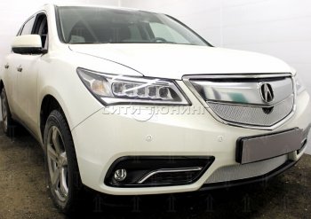 3 849 р. Нижняя решетка радиатора Allest  Acura MDX  YD3 (2013-2016) дорестайлинг (Хром)  с доставкой в г. Нижний Новгород. Увеличить фотографию 3