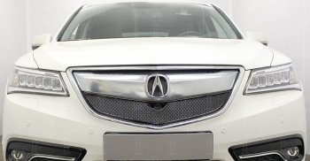 4 299 р. Защитная сетка решетки радиатора Стрелка 11 Премиум (алюминий)  Acura MDX  YD3 (2013-2016) дорестайлинг (Цвет: черный)  с доставкой в г. Нижний Новгород. Увеличить фотографию 2