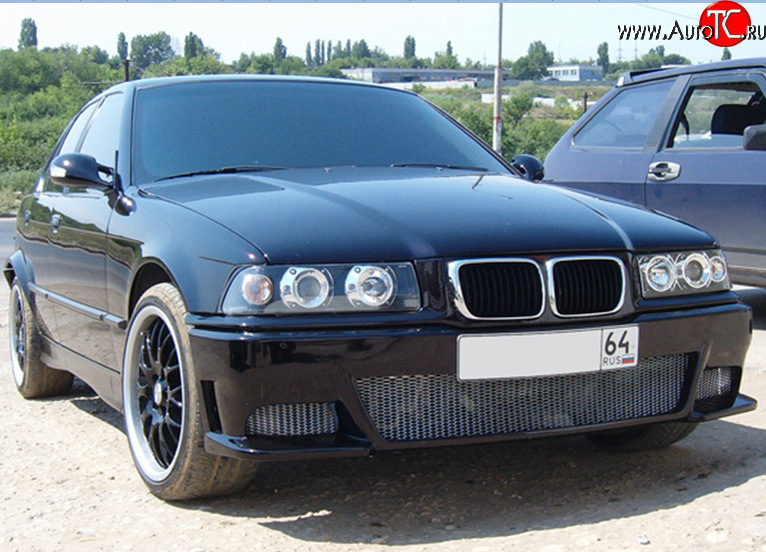 3 349 р. Передний бампер M-VRS BMW 3 серия E36 седан (1990-2000) (Неокрашенный)  с доставкой в г. Нижний Новгород