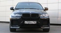 4 749 р. Накладки Global-Tuning на передний бампер автомобиля BMW X6 E71 дорестайлинг (2008-2012) (Неокрашенная)  с доставкой в г. Нижний Новгород. Увеличить фотографию 3