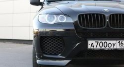 4 749 р. Накладки Global-Tuning на передний бампер автомобиля BMW X6 E71 дорестайлинг (2008-2012) (Неокрашенная)  с доставкой в г. Нижний Новгород. Увеличить фотографию 4