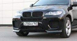 4 749 р. Накладки Global-Tuning на передний бампер автомобиля BMW X6 E71 дорестайлинг (2008-2012) (Неокрашенная)  с доставкой в г. Нижний Новгород. Увеличить фотографию 6