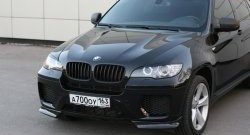 4 749 р. Накладки Global-Tuning на передний бампер автомобиля BMW X6 E71 дорестайлинг (2008-2012) (Неокрашенная)  с доставкой в г. Нижний Новгород. Увеличить фотографию 7