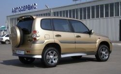 Комплект верхних накладок на задний бампер Атака Chevrolet Niva 2123 дорестайлинг (2002-2008)