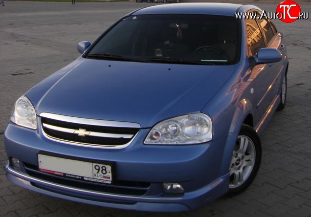 5 949 р. Накладка Street Edition на передний бампер Chevrolet Lacetti седан (2002-2013) (Неокрашенная)  с доставкой в г. Нижний Новгород