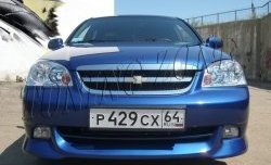 2 399 р. Накладка переднего бампера Tuning Zone Chevrolet Lacetti седан (2002-2013) (Неокрашенная)  с доставкой в г. Нижний Новгород. Увеличить фотографию 3