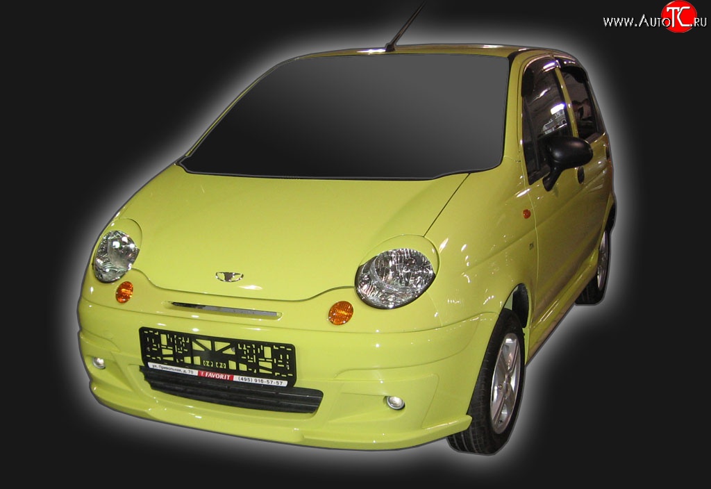 4 349 р. Накладка переднего бампера GT Dynamics Daewoo Matiz M100 дорестайлинг (1998-2000) (Неокрашенная)  с доставкой в г. Нижний Новгород