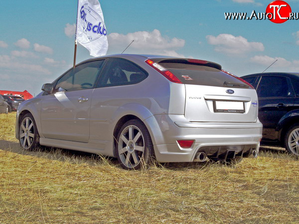 7 799 р. Юбка-диффузор заднего бампера Sport  Ford Focus  2 (2004-2008) хэтчбэк 3 дв. дорестайлинг, хэтчбэк 5 дв. дорестайлинг (Неокрашенная)  с доставкой в г. Нижний Новгород