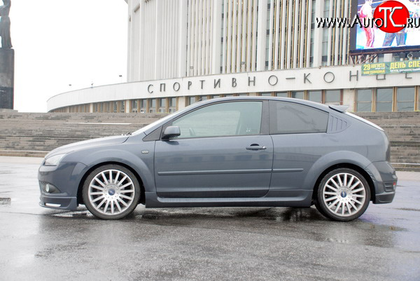 5 899 р. Пороги накладки Sport Ford Focus 2 хэтчбэк 3 дв. рестайлинг (2007-2011) (Неокрашенные)  с доставкой в г. Нижний Новгород