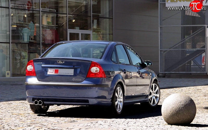 5 699 р. Накладка бампера MS Ford Focus 2  седан дорестайлинг (2004-2008) (Неокрашенная)  с доставкой в г. Нижний Новгород