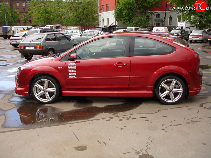 2 679 р. Пороги накладки Снайпер Ford Focus 2 хэтчбэк 3 дв. рестайлинг (2007-2011) (Неокрашенные)  с доставкой в г. Нижний Новгород