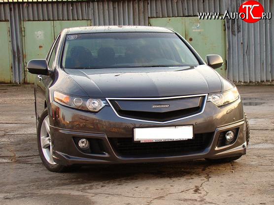 9 399 р. Юбка переднего бампера MUGEN Honda Accord CU седан дорестайлинг (2008-2011) (Неокрашенная)  с доставкой в г. Нижний Новгород