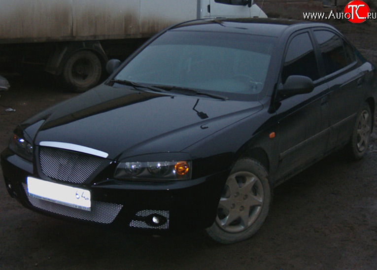 3 399 р. Передний бампер M-VRS Hyundai Elantra XD седан дорестайлинг (2000-2003) (Неокрашенный)  с доставкой в г. Нижний Новгород