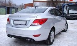 Диффузор заднего бампера Sport var №1 Hyundai (Хюндаи) Solaris (Солярис)  RBr (2010-2014) RBr седан дорестайлинг