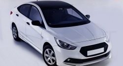 1 099 р. Реснички Sport Hyundai Solaris RBr хэтчбэк дорестайлинг (2010-2014) (Неокрашенные)  с доставкой в г. Нижний Новгород. Увеличить фотографию 2