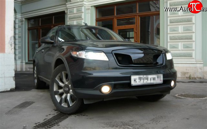 5 799 р. Решётка радиатора Devil INFINITI FX45 S50 рестайлинг (2005-2009) (Неокрашенная)  с доставкой в г. Нижний Новгород