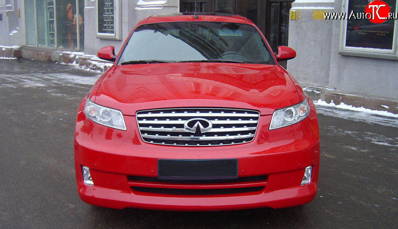 10 999 р. Радиаторная решётка AERO INFINITI FX45 S50 рестайлинг (2005-2009) (Неокрашенная)  с доставкой в г. Нижний Новгород