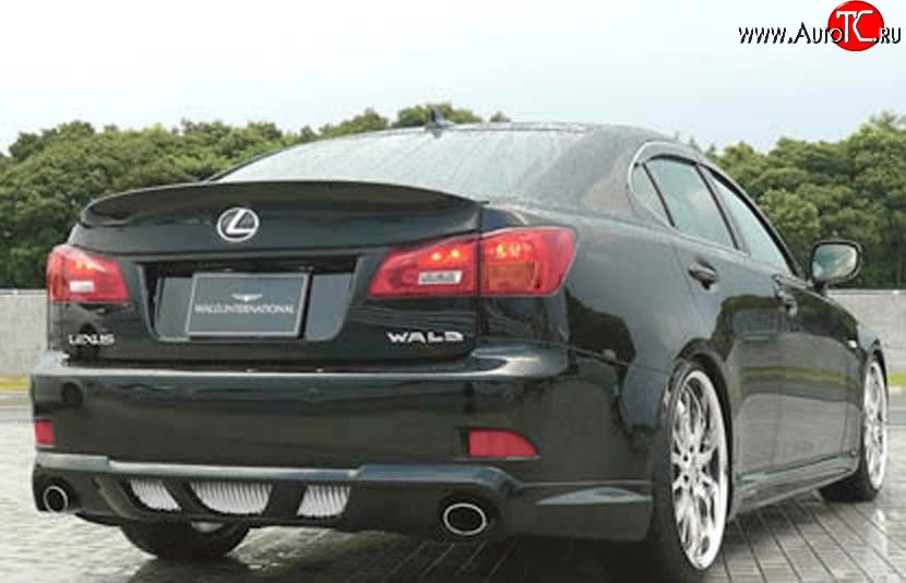 12 599 р. Накладка заднего бампера Wald Lexus IS350 XE20 седан дорестайлинг (2005-2013) (Неокрашенная)  с доставкой в г. Нижний Новгород