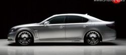 17 299 р. Пороги накладки Wald Lexus LS460 XF40 дорестайлинг (2006-2009) (Неокрашенные)  с доставкой в г. Нижний Новгород. Увеличить фотографию 2