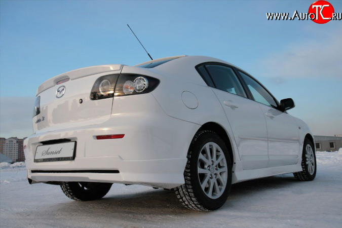 6 949 р. Пороги накладки Sunset Mazda 3/Axela BK дорестайлинг седан (2003-2006) (Неокрашенные)  с доставкой в г. Нижний Новгород