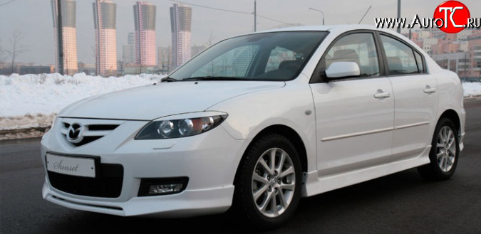 3 999 р. Реснички Sunset Mazda 3/Axela BK дорестайлинг седан (2003-2006) (Неокрашенные)  с доставкой в г. Нижний Новгород