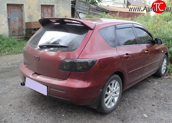 7 319 р. Спойлер Racing Mazda 3/Axela BK дорестайлинг, хэтчбэк (2003-2006) (Неокрашенный)  с доставкой в г. Нижний Новгород