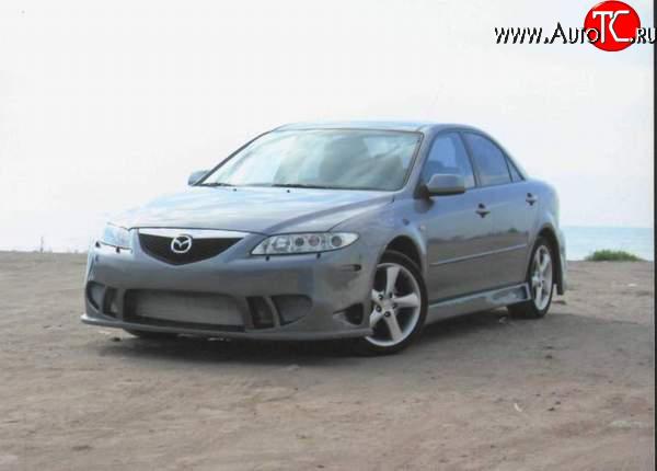 8 449 р. Передний бампер на Mazda 6 GG седан дорестайлинг (2002-2005)  с доставкой в г. Нижний Новгород