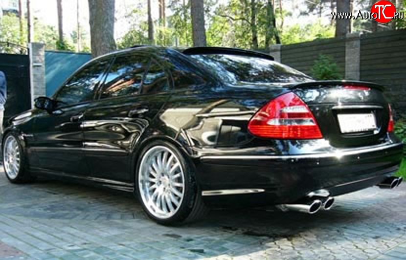 2 699 р. Козырёк AMG на заднее лобовое стекло автомобиля  Mercedes-Benz E-Class  W211 (2002-2009) дорестайлинг седан, рестайлинг седан (Неокрашенный)  с доставкой в г. Нижний Новгород