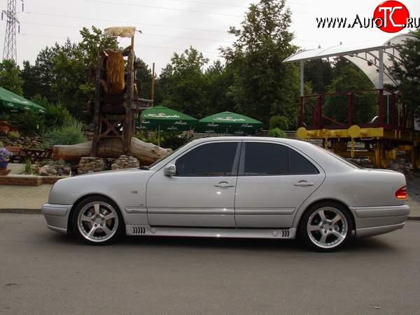 9 799 р. Пороги накладки Lorinzer Mercedes-Benz E-Class W210 дорестайлинг седан (1996-1999) (Неокрашенные)  с доставкой в г. Нижний Новгород