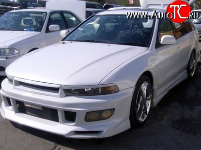 9 299 р. Пороги накладки Dolphin Mitsubishi Galant 8  дорестайлинг седан (1996-1998) (Неокрашенные)  с доставкой в г. Нижний Новгород