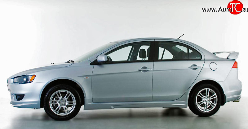 3 599 р. Пороги накладки Elegance Mitsubishi Lancer 10 хэтчбэк дорестайлинг (2007-2010) (Неокрашенные)  с доставкой в г. Нижний Новгород