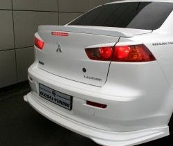 4 749 р. Накладка заднего бампера Mitsubishi Global-Tuning  Mitsubishi Lancer  10 (2007-2017) седан дорестайлинг, седан рестайлинг (Неокрашенная)  с доставкой в г. Нижний Новгород. Увеличить фотографию 2