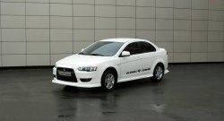 4 749 р. Пороги накладки Global-Tuning  Mitsubishi Lancer  10 (2007-2017) седан дорестайлинг, хэтчбэк дорестайлинг, седан рестайлинг, хэтчбек 5 дв рестайлинг (Неокрашенные)  с доставкой в г. Нижний Новгород. Увеличить фотографию 2