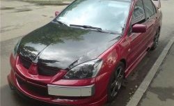 6 399 р. Накладка переднего бампера Evo Mitsubishi Lancer 9 1-ый рестайлинг седан (2003-2005) (Неокрашенная)  с доставкой в г. Нижний Новгород. Увеличить фотографию 3