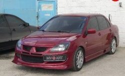 6 399 р. Накладка переднего бампера Evo Mitsubishi Lancer 9 1-ый рестайлинг седан (2003-2005) (Неокрашенная)  с доставкой в г. Нижний Новгород. Увеличить фотографию 4