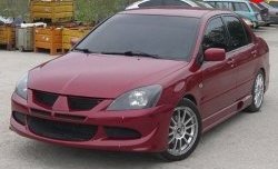 15 999 р. Передний бампер Evo Mitsubishi Lancer 9 2-ой рестайлинг седан (2005-2009) (Без сетки, Неокрашенный)  с доставкой в г. Нижний Новгород. Увеличить фотографию 2