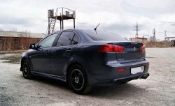 4 999 р. Накладка Zodiak под одинарный выхлоп на задний бампер  Mitsubishi Lancer  10 (2007-2017) седан дорестайлинг, седан рестайлинг (Неокрашенная)  с доставкой в г. Нижний Новгород. Увеличить фотографию 4