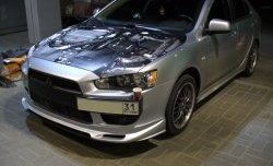 4 849 р. Накладка Zodiak на передний бампер Mitsubishi Lancer 10 хэтчбэк дорестайлинг (2007-2010) (Неокрашенная)  с доставкой в г. Нижний Новгород. Увеличить фотографию 3