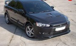 4 849 р. Накладка Zodiak на передний бампер Mitsubishi Lancer 10 хэтчбэк дорестайлинг (2007-2010) (Неокрашенная)  с доставкой в г. Нижний Новгород. Увеличить фотографию 5