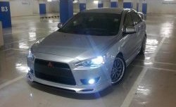 4 849 р. Накладка Zodiak на передний бампер Mitsubishi Lancer 10 хэтчбэк дорестайлинг (2007-2010) (Неокрашенная)  с доставкой в г. Нижний Новгород. Увеличить фотографию 6