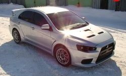 31 799 р. Пластиковый капот Evo Mitsubishi Lancer 10 хэтчбэк дорестайлинг (2007-2010) (Неокрашенный)  с доставкой в г. Нижний Новгород. Увеличить фотографию 3