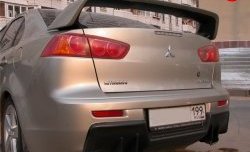 5 399 р. Накладка Evo на задний бампер Mitsubishi Lancer 10 седан дорестайлинг (2007-2010) (Неокрашенная)  с доставкой в г. Нижний Новгород. Увеличить фотографию 3