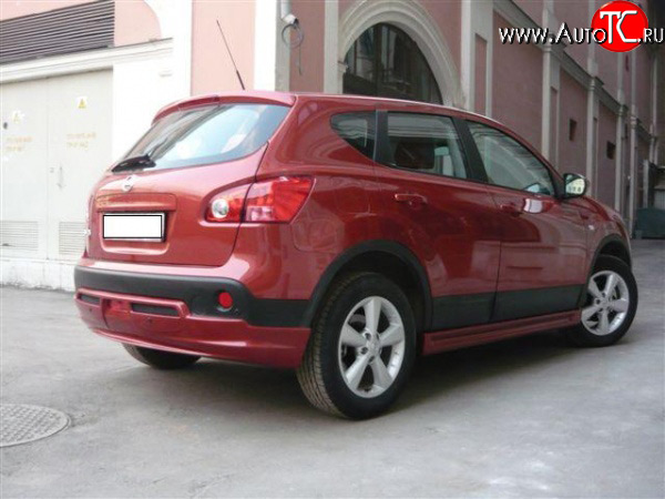 5 199 р. Накладка заднего бампера Городская Легенда Nissan Qashqai 1 дорестайлинг (2007-2010) (Неокрашенная)  с доставкой в г. Нижний Новгород