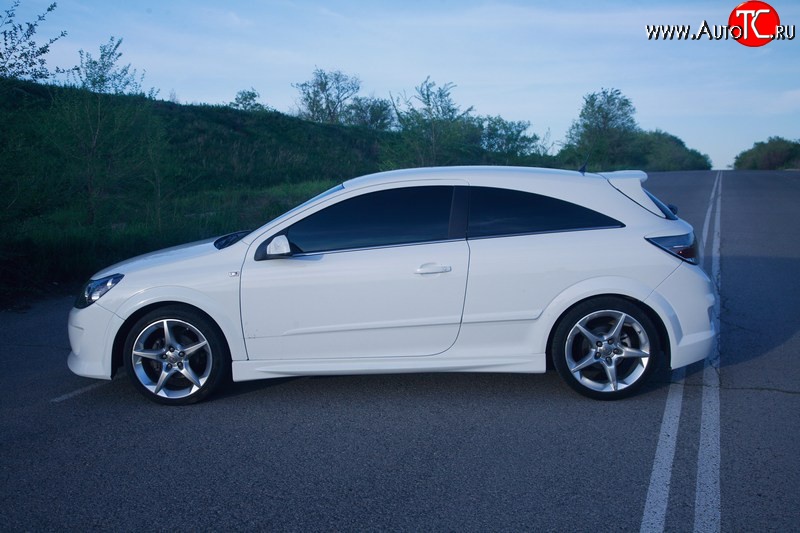 4 599 р. Пороги накладки DM-Style  Opel Astra  H GTC (2004-2011) хэтчбек 3 дв. дорестайлинг, хэтчбек 3 дв. рестайлинг (Неокрашенные)  с доставкой в г. Нижний Новгород