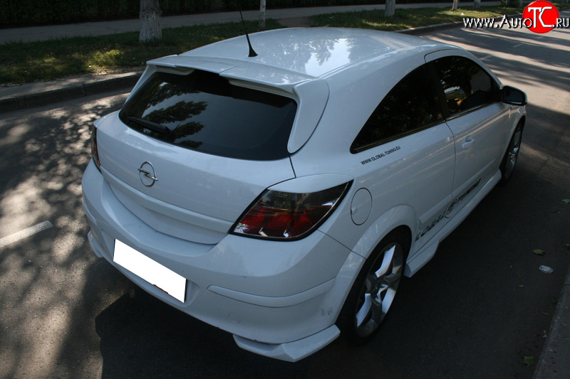 699 р. Комплект накладок задних фонарей Global Tuning  Opel Astra  H GTC (2004-2011) хэтчбек 3 дв. дорестайлинг, хэтчбек 3 дв. рестайлинг (Неокрашенные)  с доставкой в г. Нижний Новгород