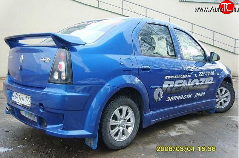 6 499 р. Низкий спойлер Power DM  Renault Logan  1 (2004-2010) дорестайлинг (Неокрашенный)  с доставкой в г. Нижний Новгород