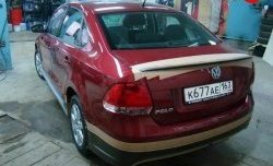 3 899 р. Лип спойлер Racing  Volkswagen Polo  5 (2009-2020) седан дорестайлинг, хэтчбек рестайлинг (Неокрашенный)  с доставкой в г. Нижний Новгород. Увеличить фотографию 2