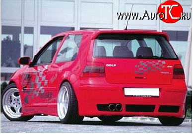 4 399 р. Накладка заднего бампера Sunrise Volkswagen Golf 4 (1997-2003)  с доставкой в г. Нижний Новгород