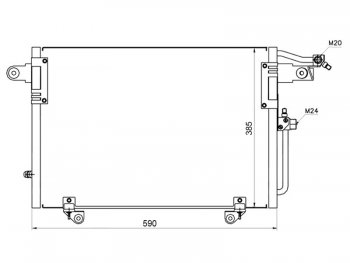 Радиатор кондиционера SAT Audi (Ауди) 100 (с4)  С4 (1990-1995) С4 седан, универсал